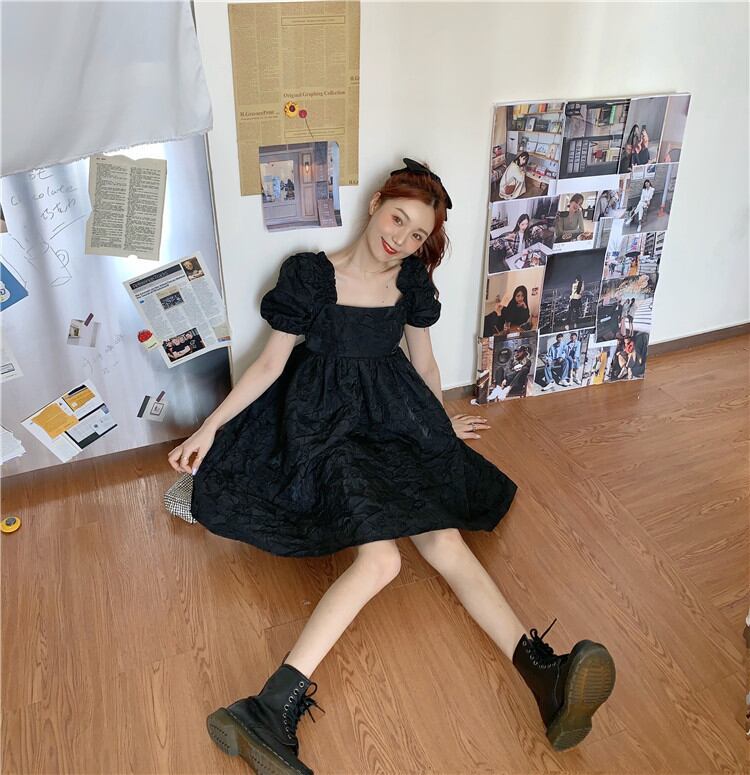 可愛い！ フレア ハリ感にミニワンピースドレス パーティー