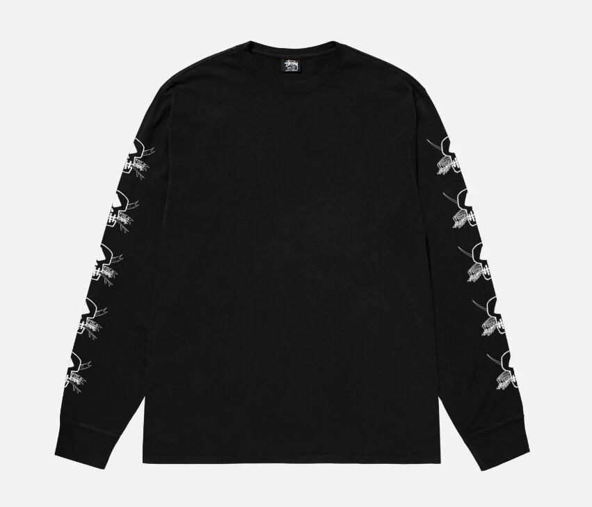 【国内発送・関税なし】Stussy クルーネック長袖Tシャツ STUSSY (ステューシー) WORLD TOUR L/S TEE メンズ 長袖 Tシャツ
